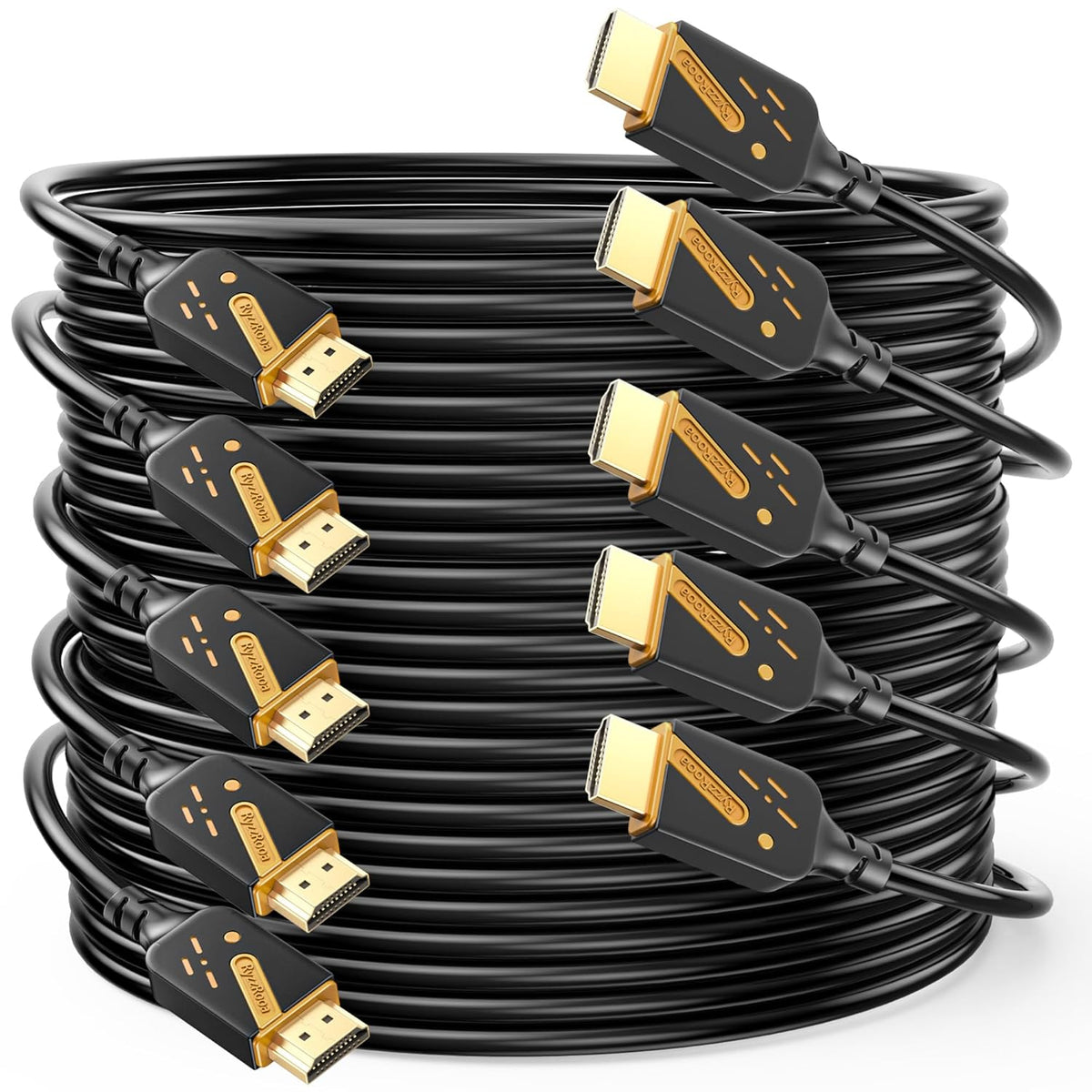 4K 10 5-Pack, 18Gbps 2.0 4K@60Hz, 2K@240Hz, HDCP2.2, 3D PS5/4/3, HDMI Cables FT High Speed HDMI Cord for Gaming, ARC