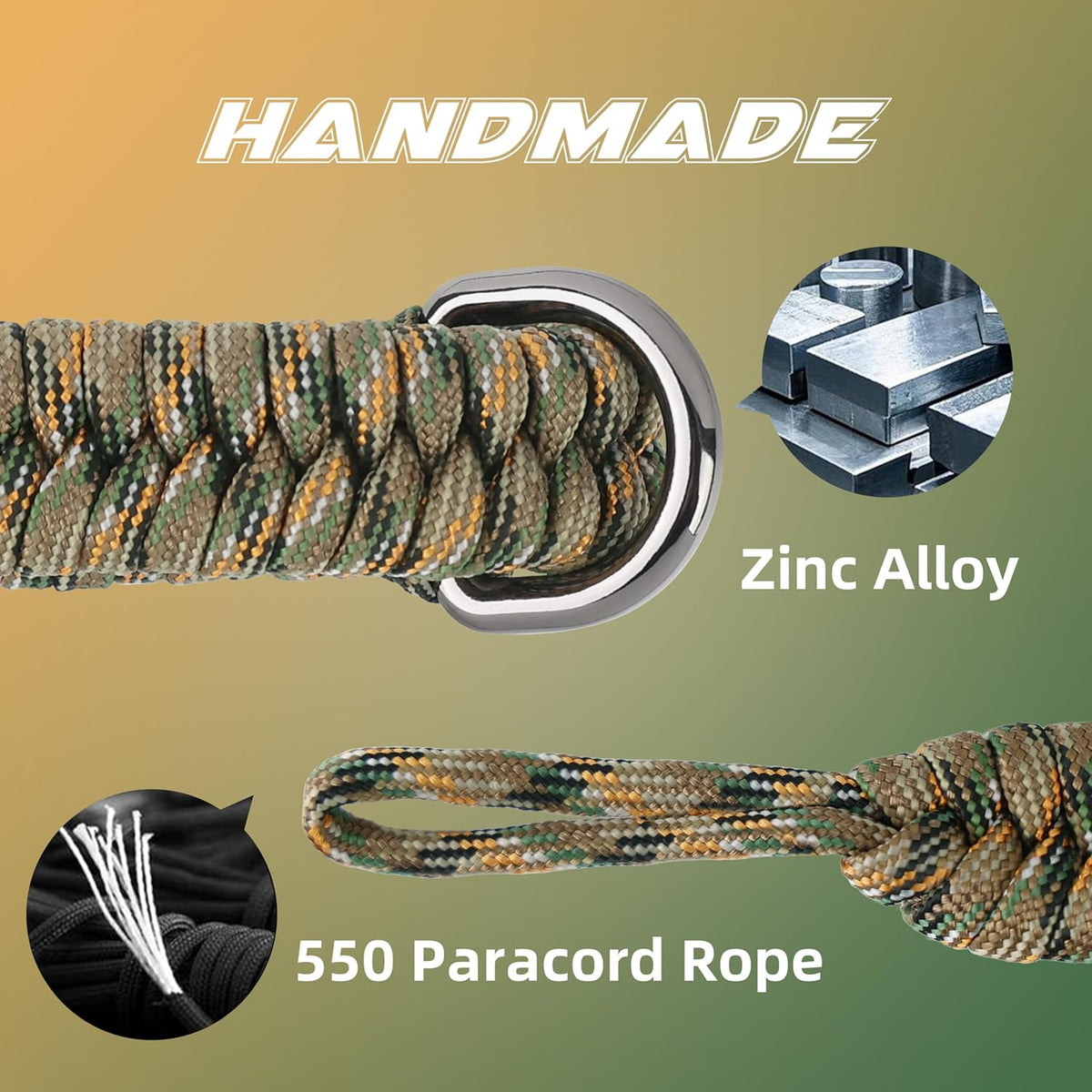 SUNYA Paracord Camera Hand Strap - Durable Wrist Support for DSLR & Mirrorless Cameras