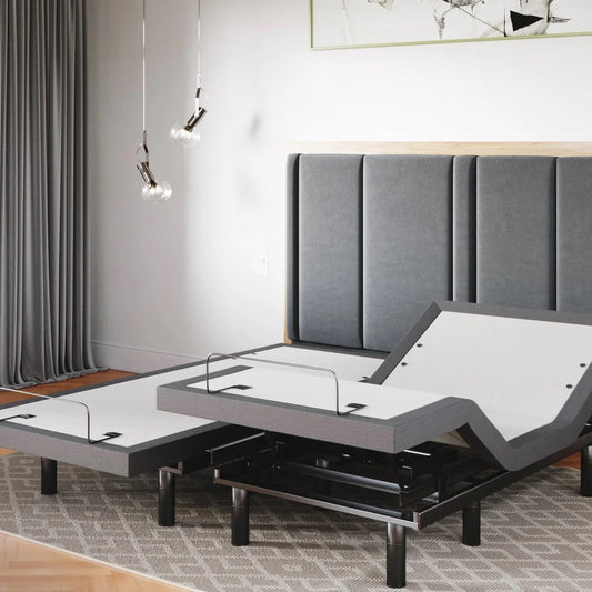 Sven & Son Classic Adjustable Bed Base, Head and Foot Lift, Massage, Under-Bed Lights, USB, Memory, Zero Gravity Smart Frame - Split California King