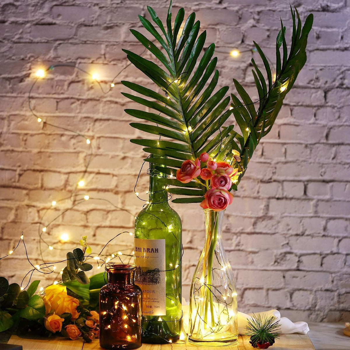 Skiennix Battery Operated Starry Lights - 18FT with 50 Warm White Micro LEDs | Waterproof for Christmas & Weddings
