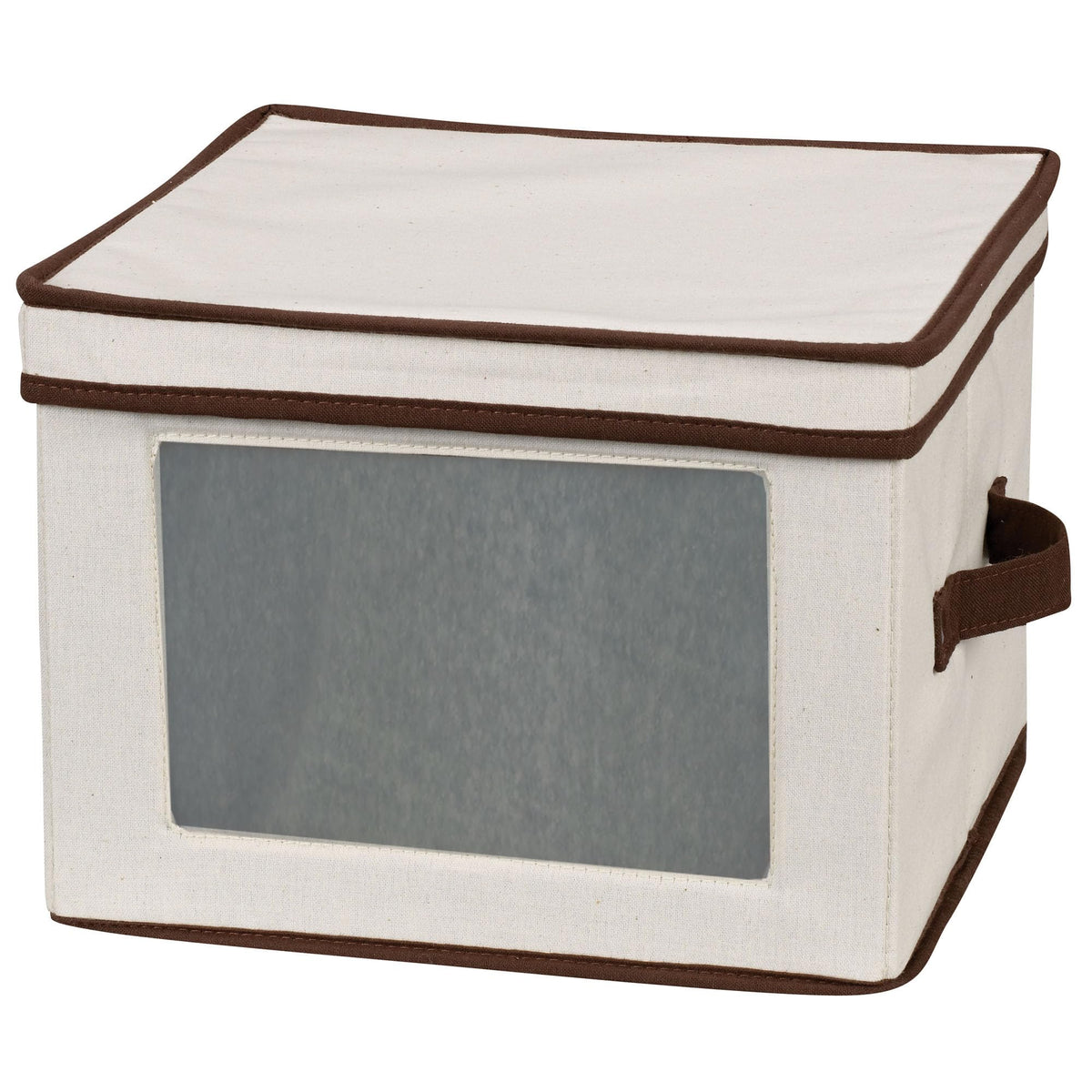 Household Essentials Dinner Plate Storage Box, Strong Frame and Handles, Windowed Panel, Fully Removable Lid, Stackable and Foldable, Perfect for Preserving Your Dinnerware