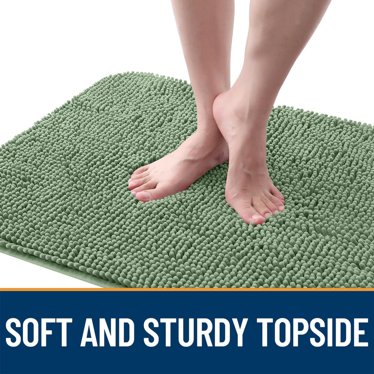 OLANLY Dog Door Mat - Absorbent Non-Slip Mud Mat for Indoor Use | 45x27 Inches, Olive Green