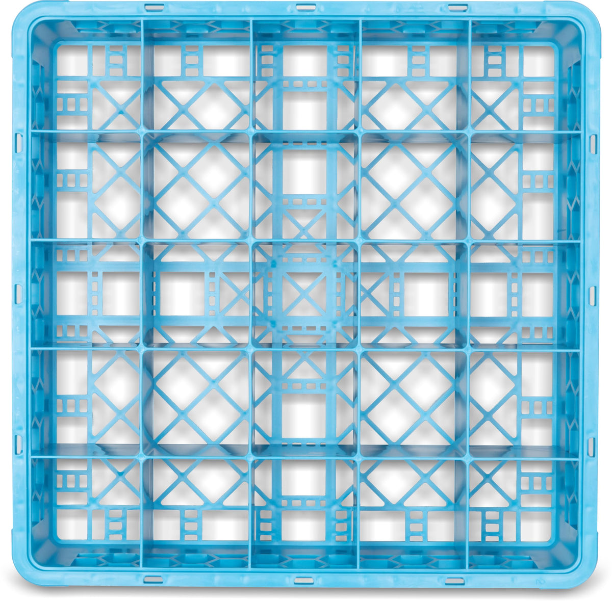 Carlisle FoodService Products OptiClean 25 Compartment Glass Racks – Fits 3.25" Diameter Red Wine Goblets, Beverage Glasses, Rocks Glasses, Tamper Proof Restaurant Kitchen, Blue
