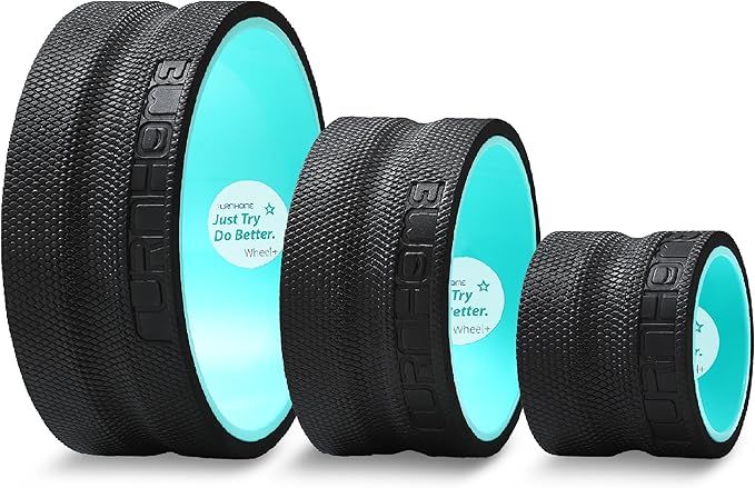 Furnhome Back Roller - Back Wheel for Deep Tissue Massage,Yoga Wheel for Back Pain & Stretching- Comfy Deep Tissue Massage Roller (3-Pack)