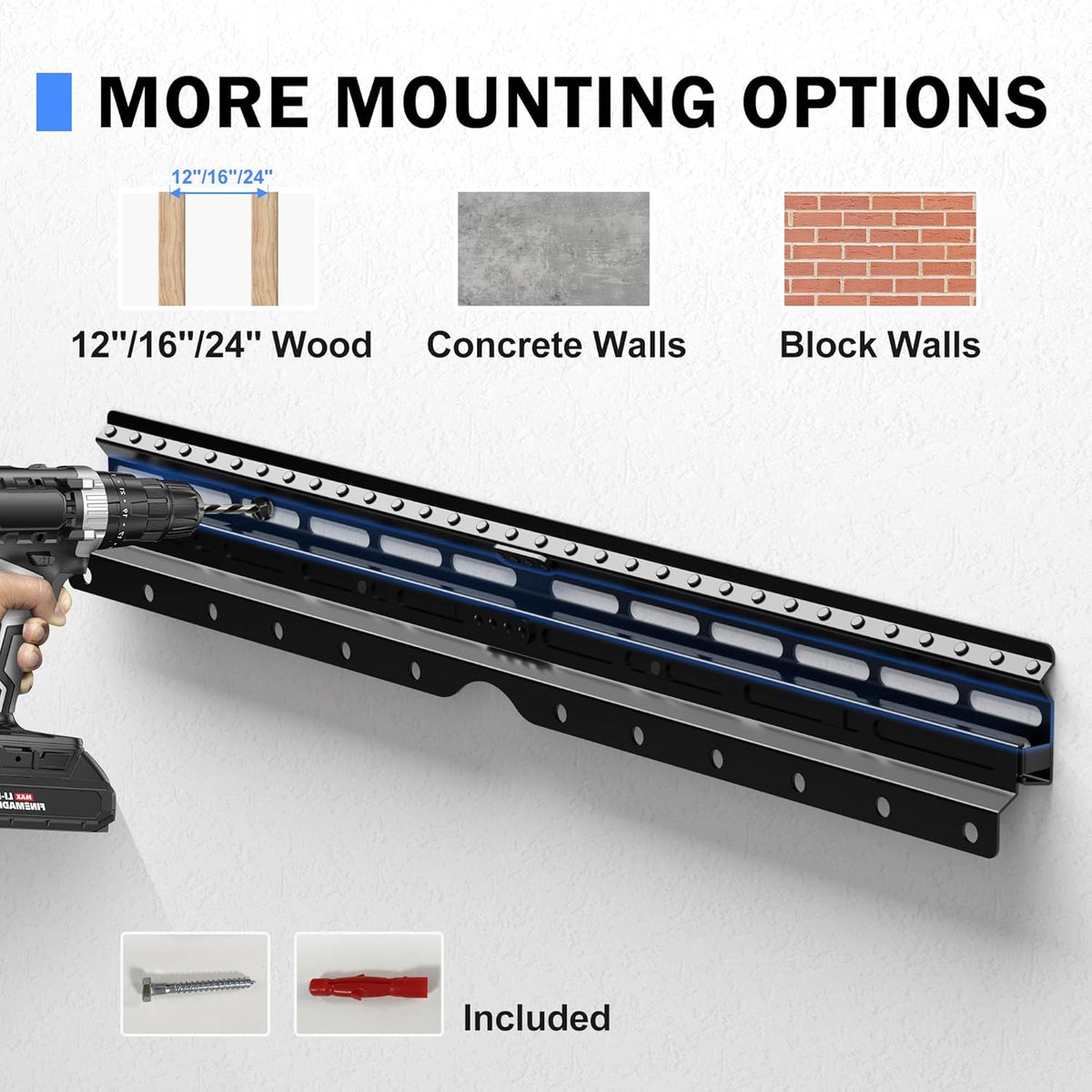 XINLEI 32-75 inch 100lbs, (MF81M) No Stud TV Wall Mount, Drywall Studless TV Hanger for Most Flat Screen TVs, Holds up