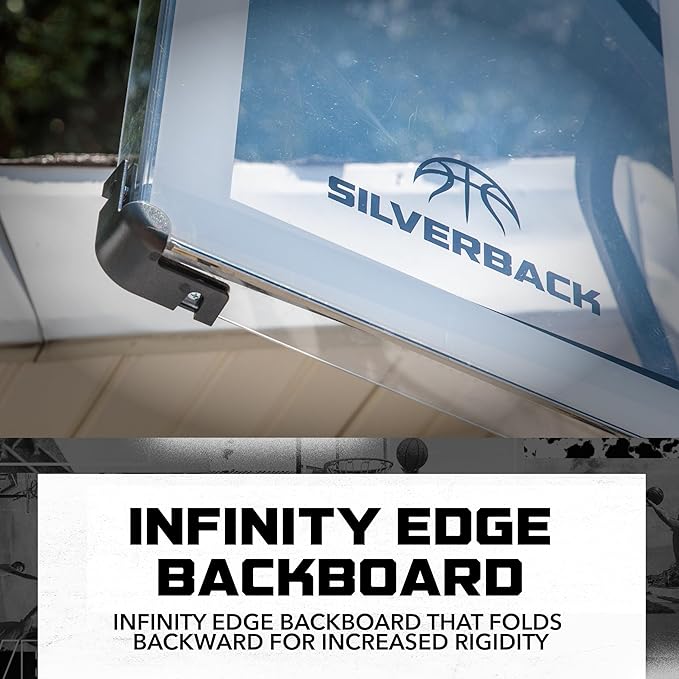 Silverback NXT 54" Wall Mounted Adjustable-Height and Fixed Basketball Hoop with QuickPlay Design