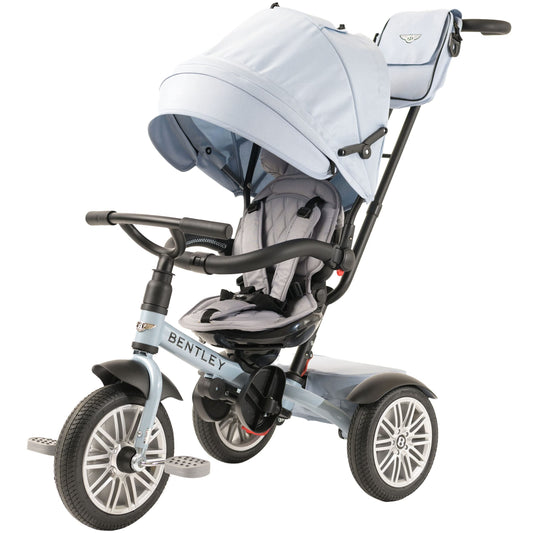 Bentley 6-in-1 Baby Stroller & Toddler Tricycle – Officially Licensed Luxury Kids Bike, Convertible Travel Strollers & Kid Trike with Air Wheels, Canopy & Safety Features (6m-5y+ | Jetstream Blue)