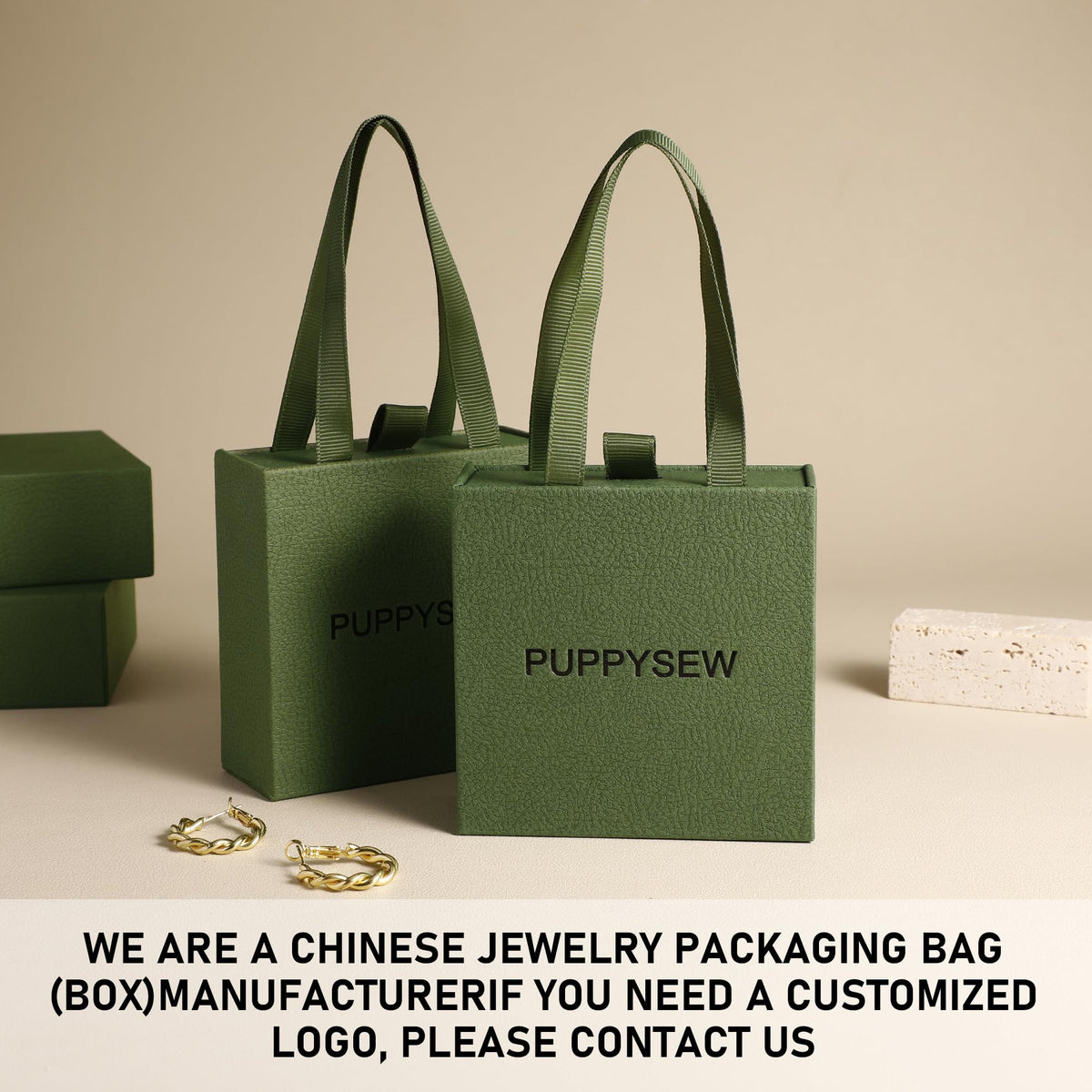 40 pcs paper boxes 9 x 9 x 3.5 cm, green luxury gift storage, jewelry gift storage box for earrings necklaces bracelets rings