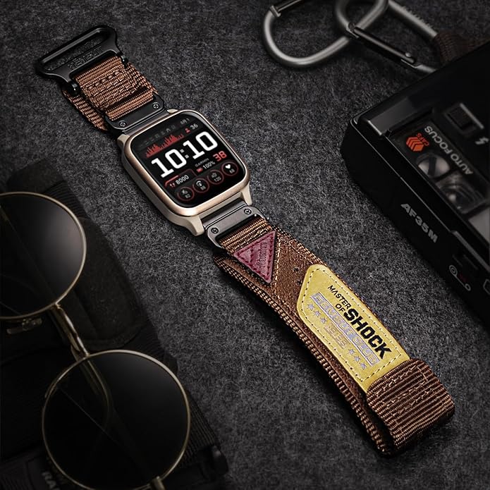 Rugged Nylon Sports Strap With Woven Loop Design, Compatible With Venu 2, 3, Plus, Sq, Sq 2, Music (Not 2S)