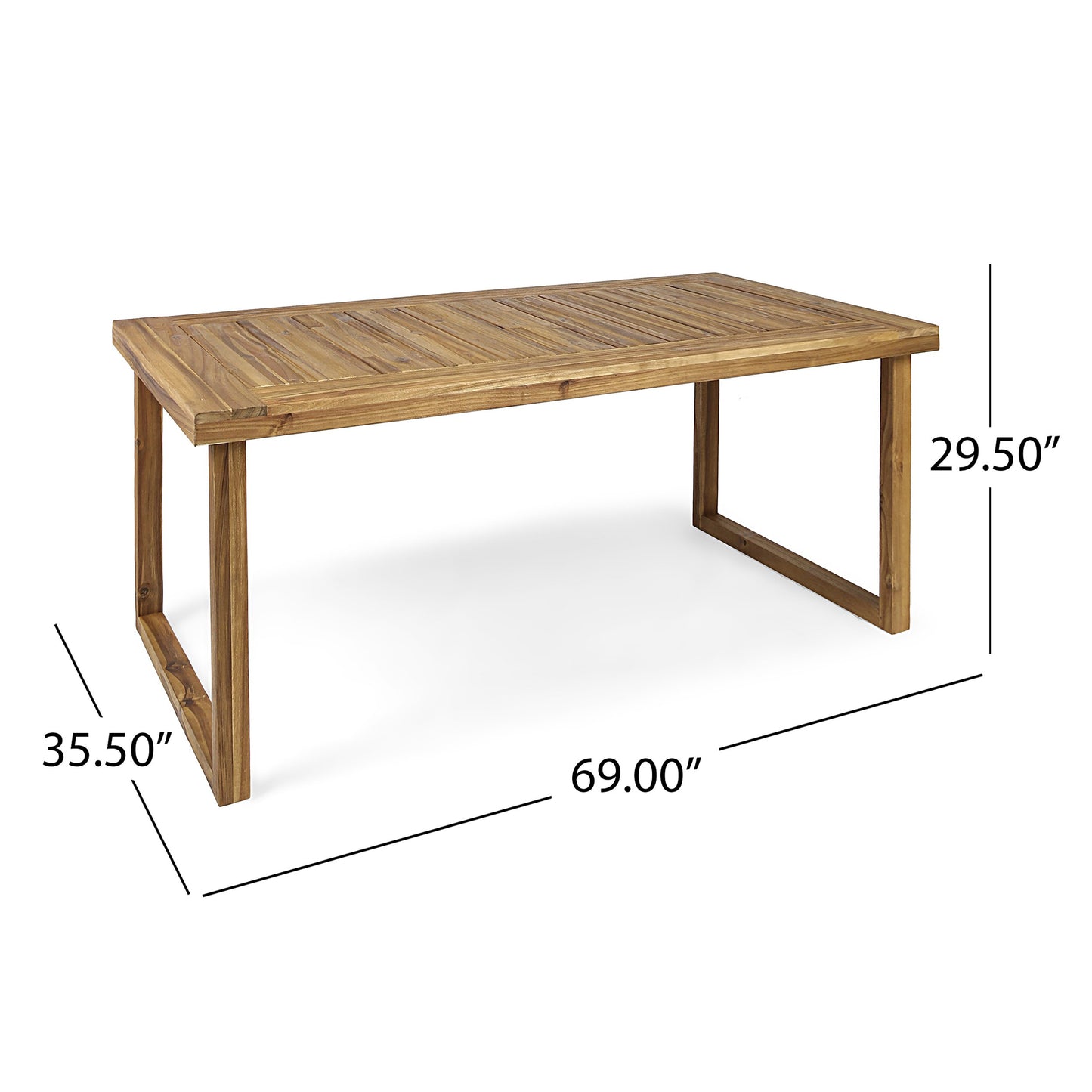 Christopher Knight Home Terry Acacia Wood Patio Dining Set for 6, Solid Wood Outdoor Dining Table Set for 6, 7 Piece Outdoor Dining Set with Rectangular Table and Woven Rope Accents, Teak+Beige+Black