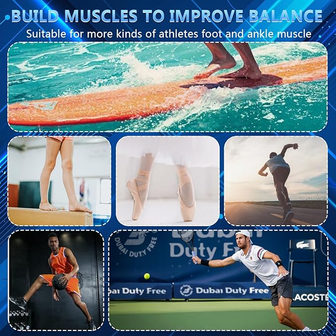 Ankle Foot Strengthener Exerciser Balance Board for Sprained Ankle,Foot Balance Stability Training,Plantar Fasciitis with Instruction & Video