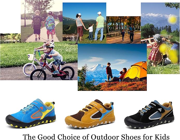 Mishansha Kids Hiking Boots Toddler Girls Boys Hiking Shoes Water-Resistant Anti-Collision Non-Slip Athletic Outdoor Trekking Boots