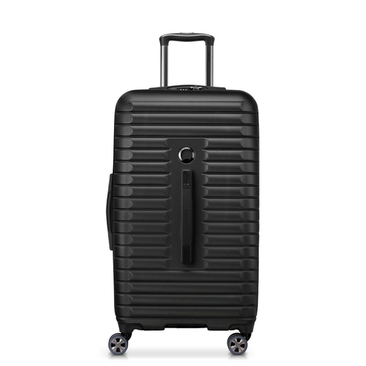 DELSEY PARIS Cruise 3.0 Hardside Expandable Luggage with Spinner Wheels, Black, Checked 26 Inch Trunk