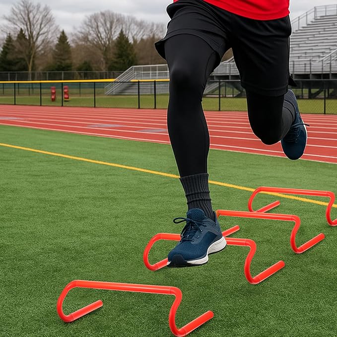 6 Pack Agility Speed Training Hurdles- 6" Detachable Agility Training Hurdles- Sports Practice Equipment for Athletes, Soccer, Basketball