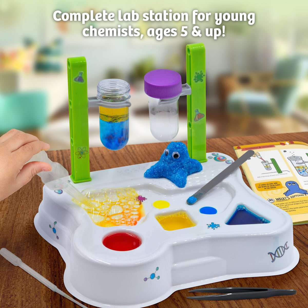 Thames & Kosmos Kids First Science Kit | STEM Learning, Intro to Chemistry for Ages 5+ | Safe & Educational Lab Setup with 20+ Durable Tools, 12 Experiments | Explore Lab Skills & Science Concepts