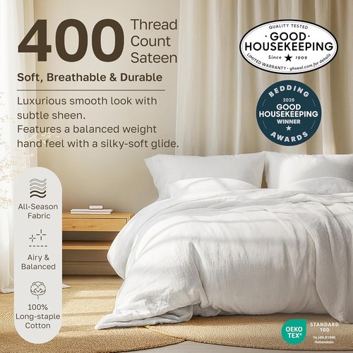 California Design Den King Size Cotton Sheet Set - 100% Soft Cotton, 400 Thread Count, Deep Pockets | Dusky Lavender Grey