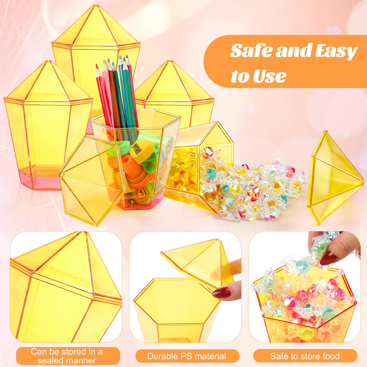 Aneco 24 Piece Pencil Gift Boxes Back to School Pencil Containers for Teachers Gifts Candy Popcorn Holders Bulk Bags Party Favor for Teacher Appreciation Gifts School Classroom Decoration