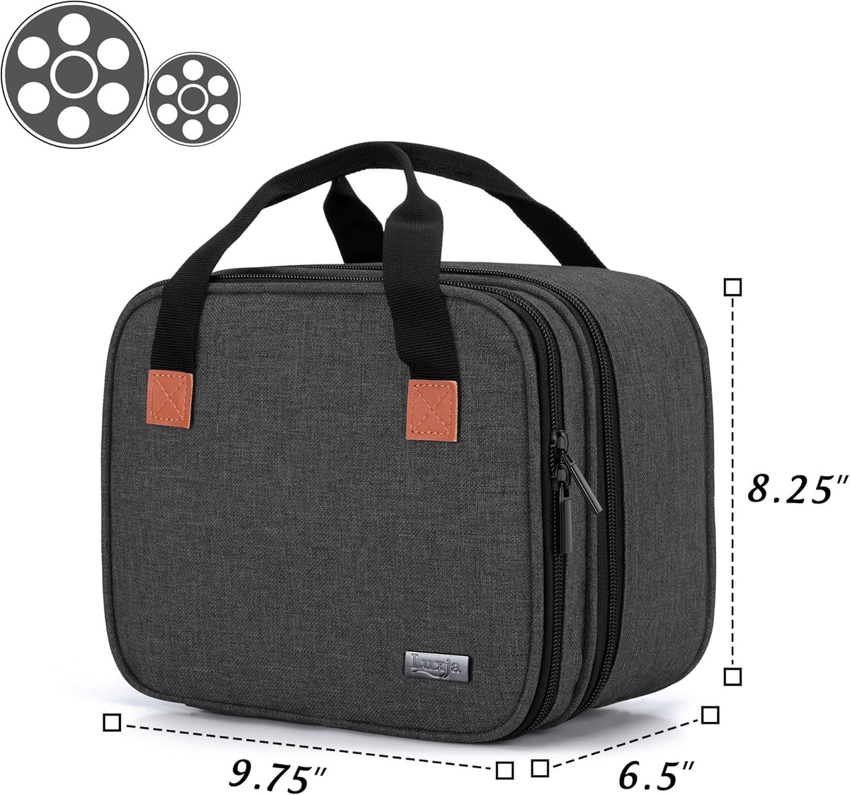 LUXJA Mini Projector Carrying Case - Portable and Protective Black Bag for Accessories