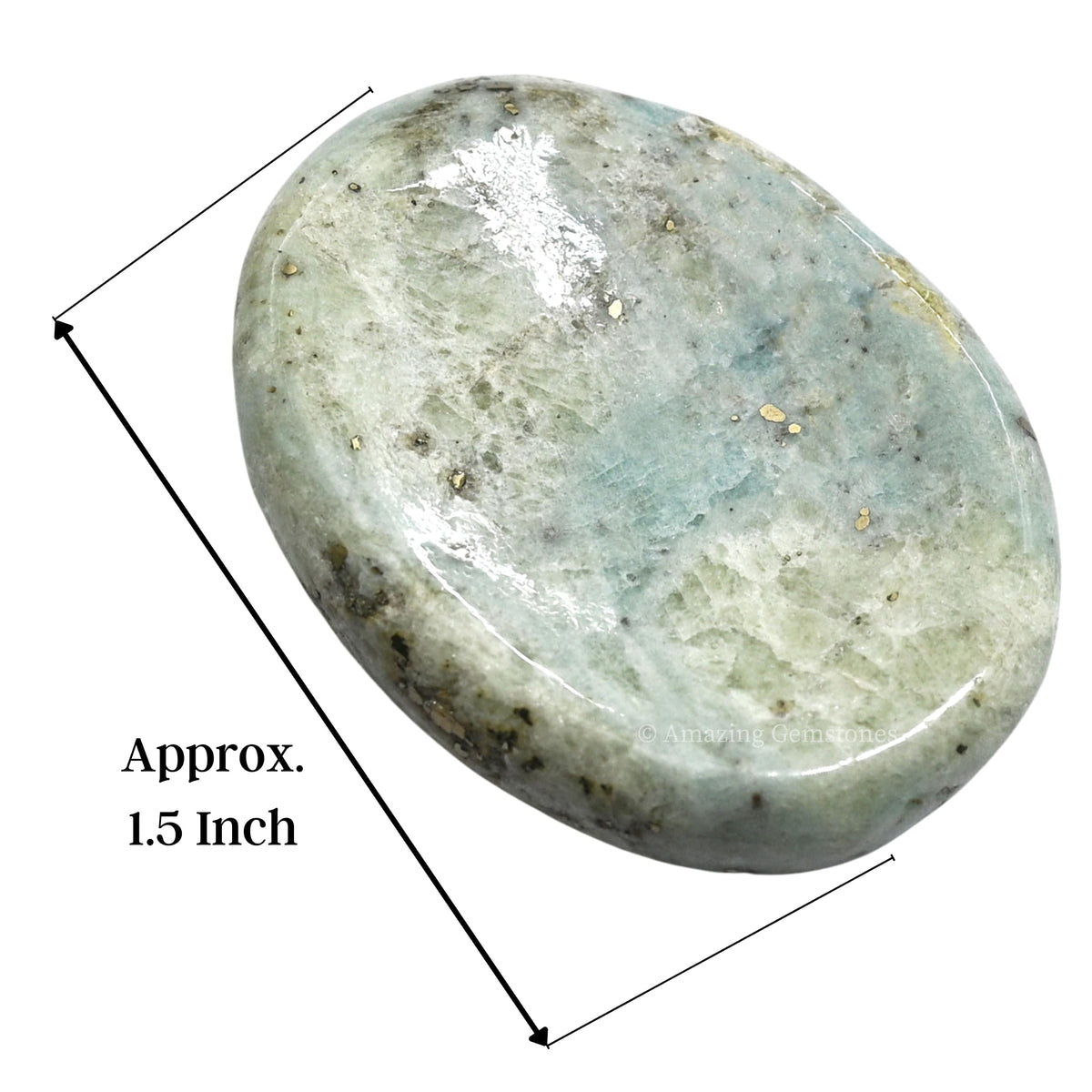 Amazing Gemstone Hackmanite Worry Stone Crystals and Healing Stones - Worry Stones for Stress Relief Gifts - Piedra Crystal Fidget for Meditation - Unique Stocking Stuffers and Birthday Gifts