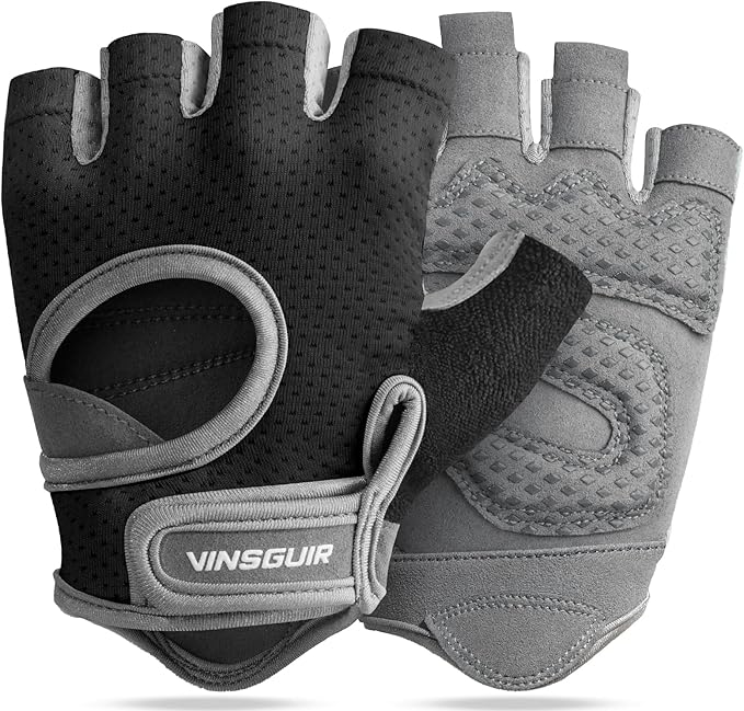 VINSGUIR Workout Gloves for Women and Men, Breathable Weight Lifting Gloves for Gym Exercise, Fitness, Training, and Cycling, with Excellent Grip and Cushion Pads