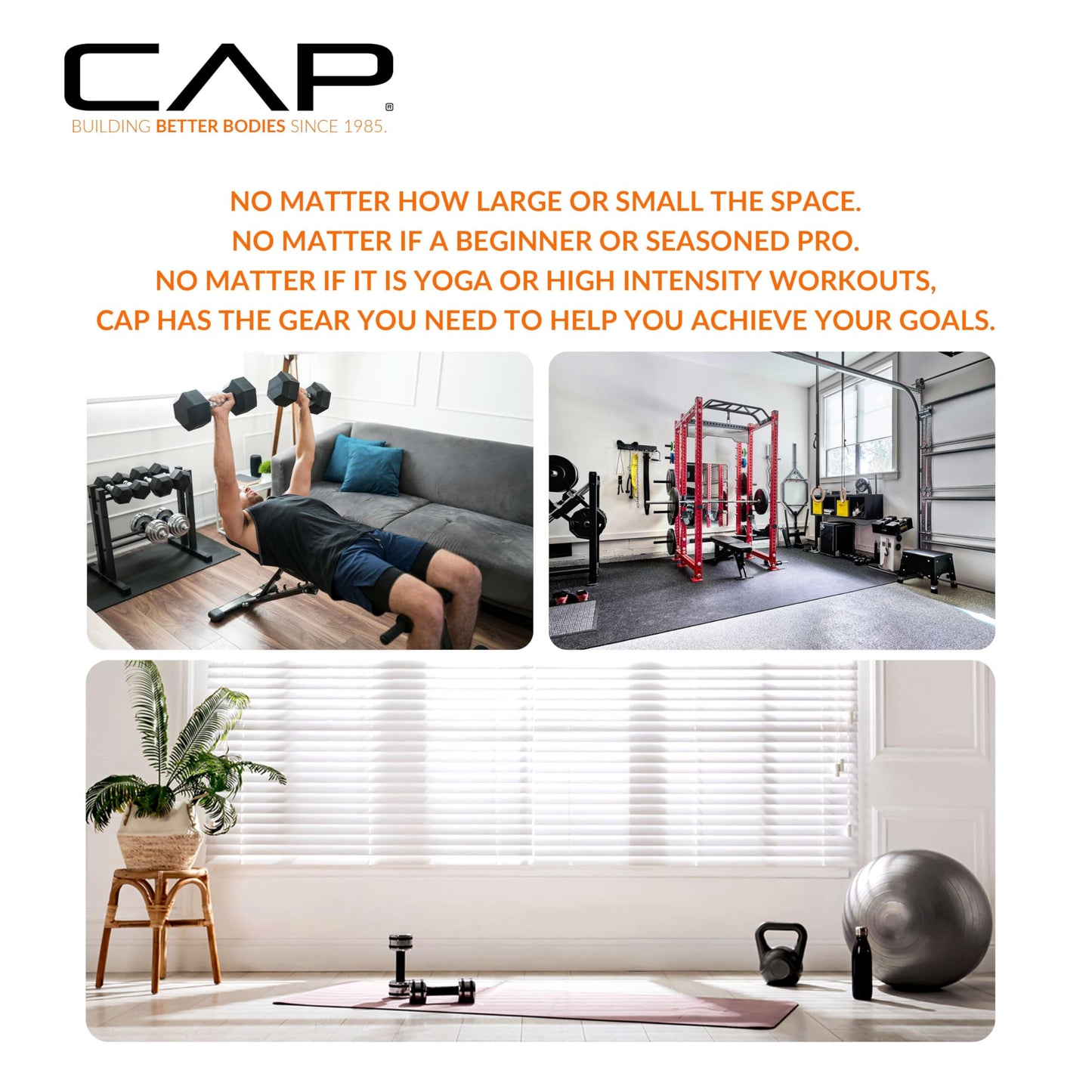 CAP Barbell Multi-Use Power Rack – Heavy-Duty Power Cage with Pull-Up Bar, Dip Handles, and J-Cup Catches – Strength Training Gym Rack for Home or Garage Gym | Black