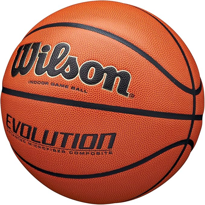 WILSON Evolution Indoor Game Basketballs - Size 5, Size 6 and Size 7