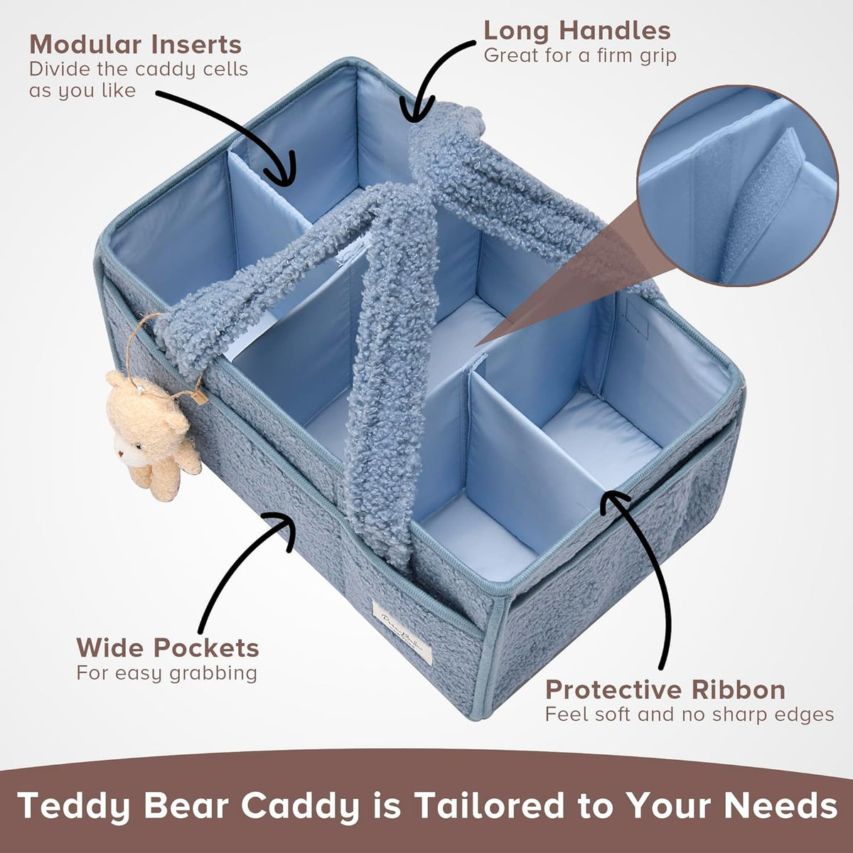 PeraBella Baby Diaper Caddy Organizer - Portable Storage Basket for Newborn Essentials | Perfect Shower Gift