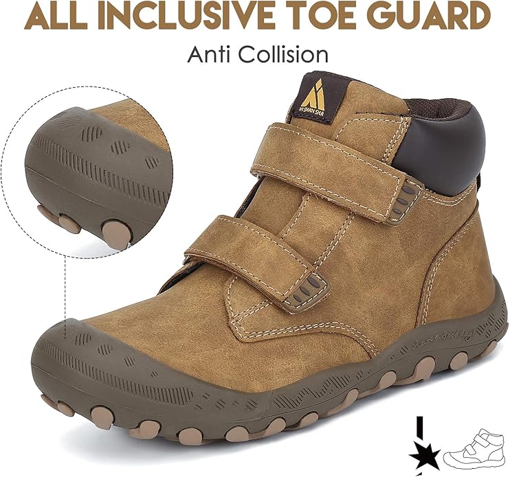Mishansha Kids Hiking Boots Toddler Girls Boys Hiking Shoes Water-Resistant Anti-Collision Non-Slip Athletic Outdoor Trekking Boots