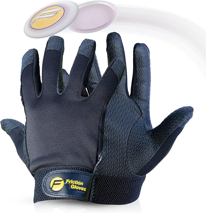 Disc Sports Gloves - Rubberized Palm and Fingers for Amazing Grip on All Your Throws - Perfect for Driving & Putting - Play Your Best in Any Weather
