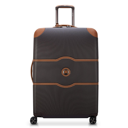 DELSEY PARIS Chatelet Air 2.0 - Hardside Checked Luggage 28 Inch Large - TSA Lock - 360° Spinner Wheels- Polycarbonate Travel Suitcase, Chocolate Brown