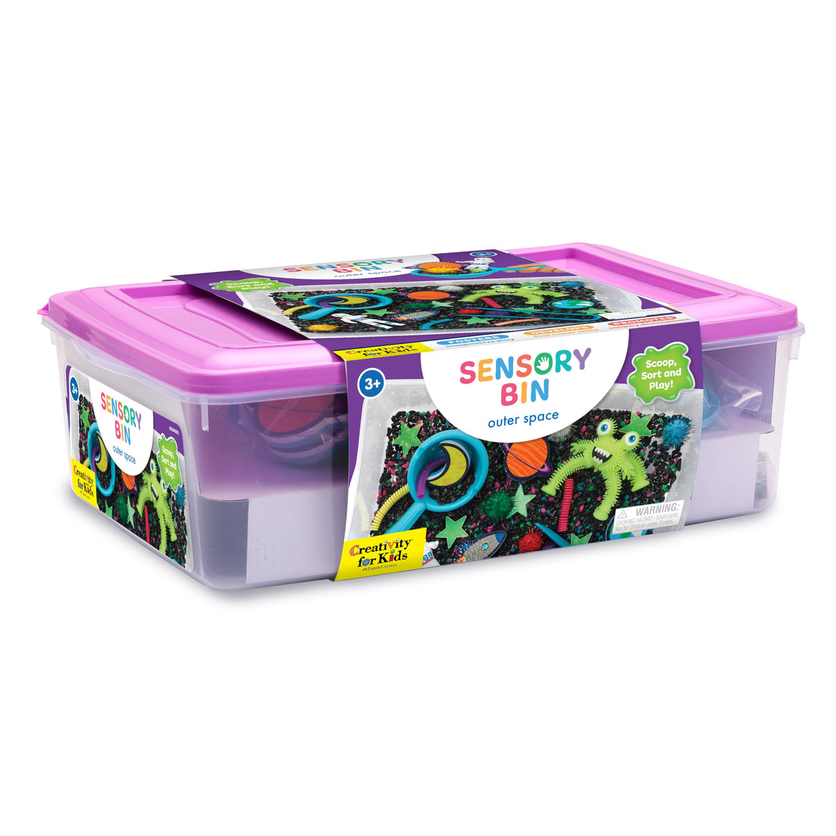 Creativity for Kids Sensory Bin: Outer Space Toys - Preschool and Toddler Sensory Toys, Kids Gifts for Boys and Girls Ages 3-5+, 10.25 x 14.5 x 4.75 inches
