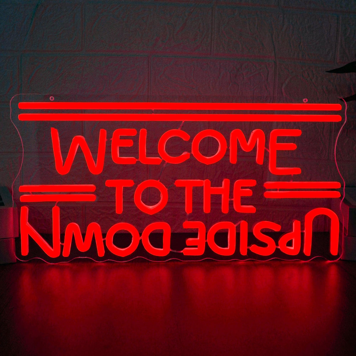 Welcome To The Upside Down Neon Sign Dimmable Neon Lights for Wall Décor USB Powered LED sign for Bedroom Game Room Man Cave Great Gift for Birthday christmas etc;(16.4 * 8.3 inches)