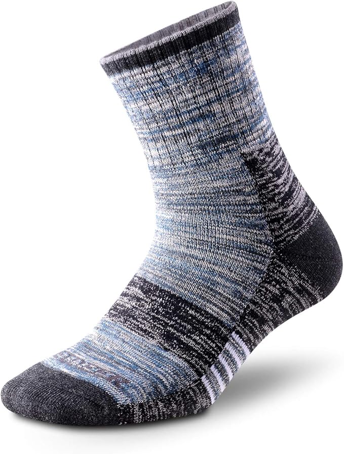 FEIDEER Men's Walking Hiking Socks, Wicking Cushion Quarter Crew Socks for Mens Outdoor Sports, 3/4/5 Pair, 6-15 Size