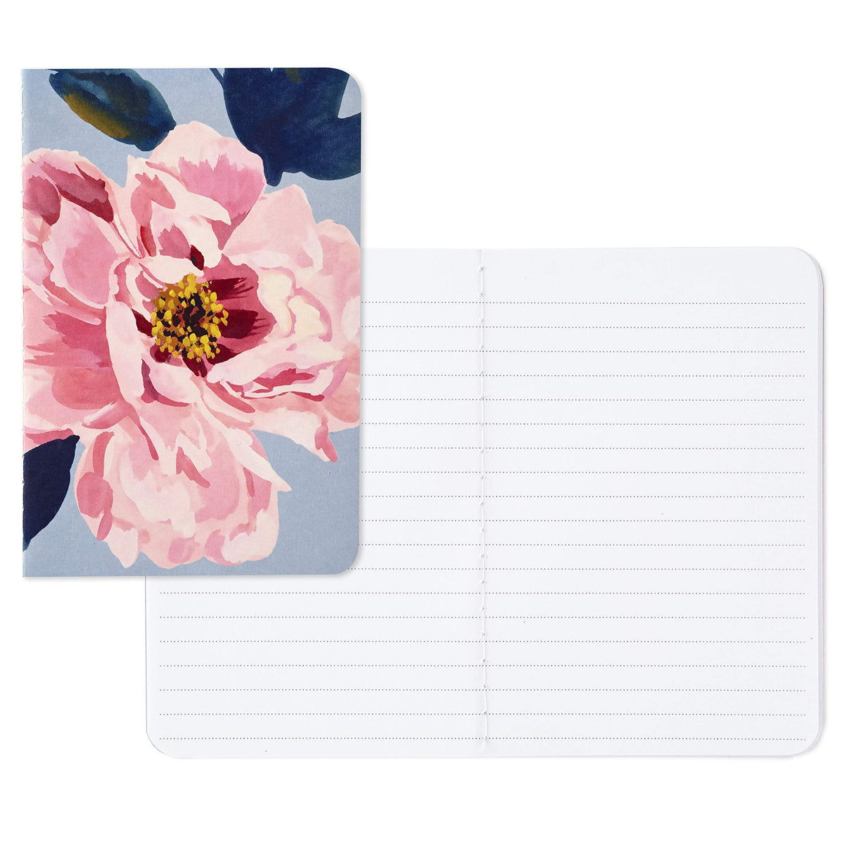 Hallmark Notepad Bundle with Pen, Pretty Pinks (3 Notepads in Assorted Sizes with Gold Pen)