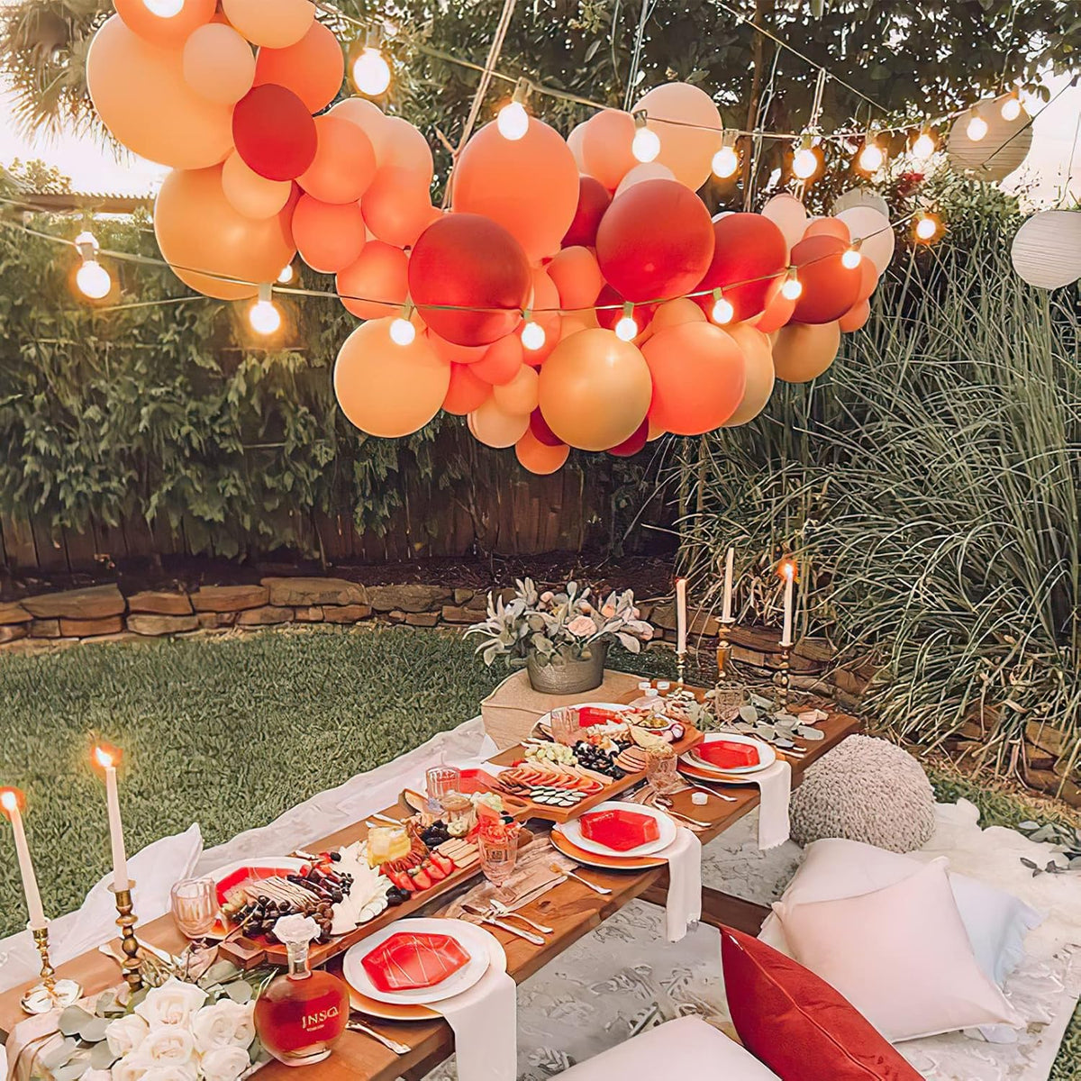 PartyWoo Orange Balloons - 50pcs 12 Inch Fall Latex Helium Balloons for Birthday & Baby Showers