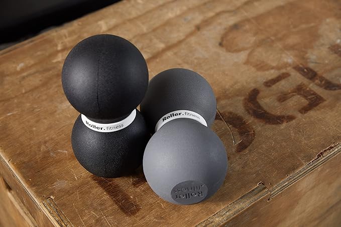 Fitness Infinity Roller, Peanut Foam Massage Ball, Large 8-Inch Double Exercise Roller (Gray - Standard)