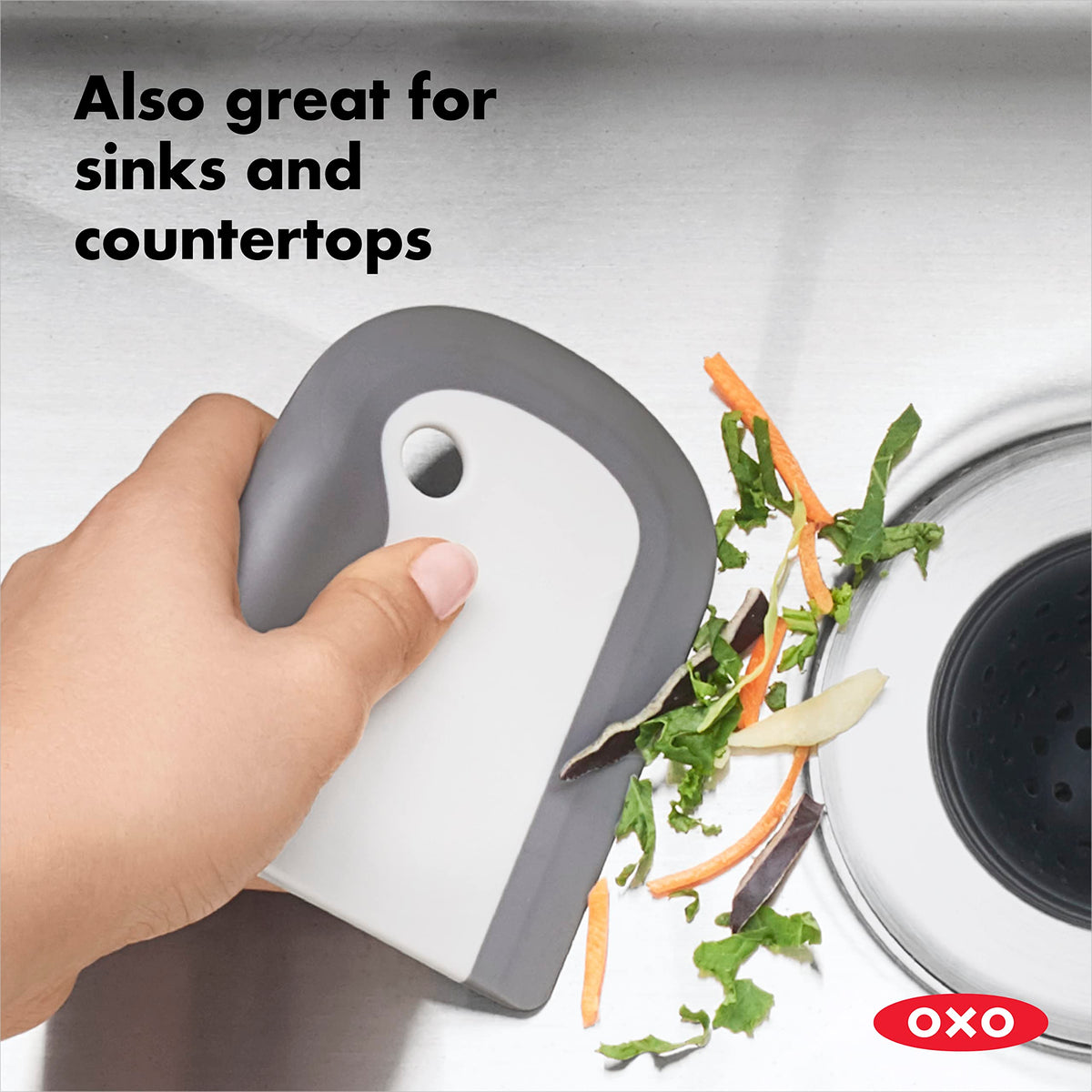 OXO Good Grips Small Squeegee for Kitchen Sink, Dishes, and Countertops