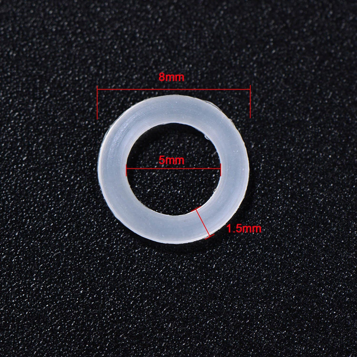 Sumind 200 Pieces O Ring Keyboard, O Rings Keycaps, Clear Rubber Keycap Dampeners with Plastic Storage Box for Mx