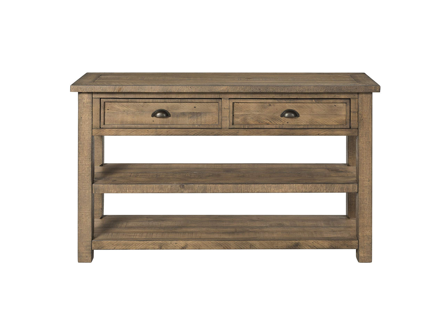 Martin Svensson Home Monterey Solid Wood Sofa Console Table - Reclaimed Natural Finish - Modern Farmhouse - Entryway Table with Two Spacious Drawers