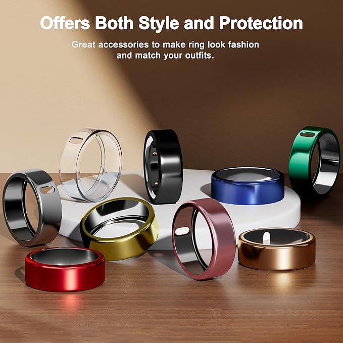 5 Pack Cover Compatible with Oura Ring Gen 4/Oura Ring Gen 3 Horizon/Heritage, Surport Charging with Cover on, Anti-Scratch TPU Protector for Oura Rings Accessories Women Men (Size 13)