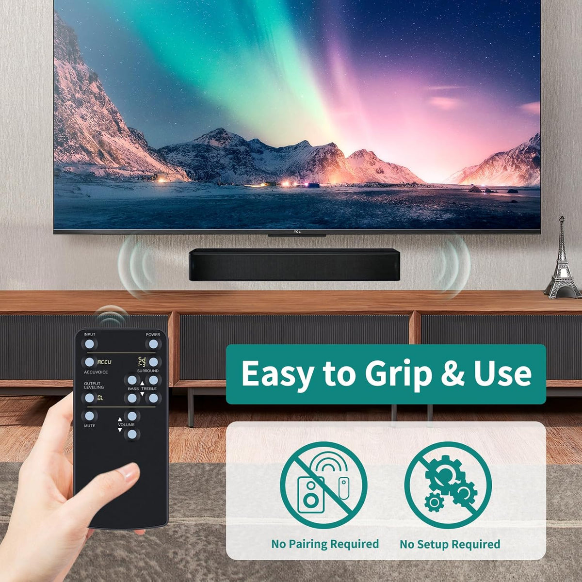 RETROSUN AV157 AV200 AV205 Replacement Sound Bar Remote Control Compatible with ZVOX Omni SoundBar Speakers