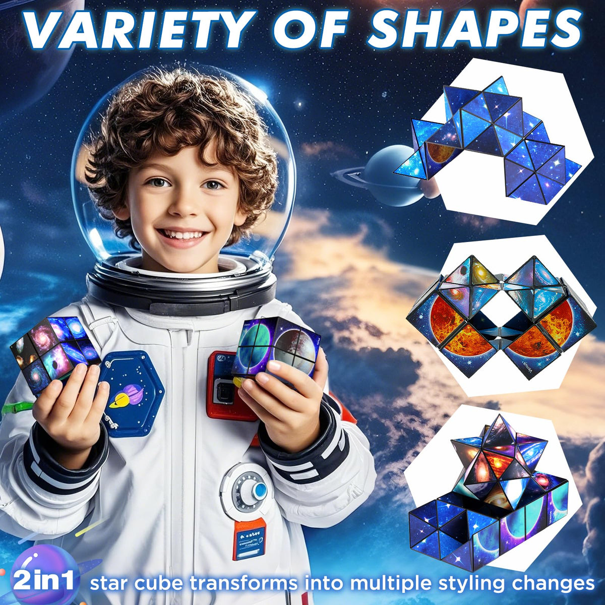 Star Cube Magic Cube Set, 2 in 1 Yoshimoto Cube for Kids and Adults, Toy for Boys and Girls Ages 8-12