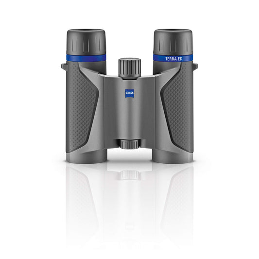 ZEISS Terra ED Pocket Binoculars 8x25 Compact, Waterproof, and Fast Focusing with Coated Glass for Optimal Clarity in All Weather Conditions for Bird Watching, Hunting, Sightseeing, Grey