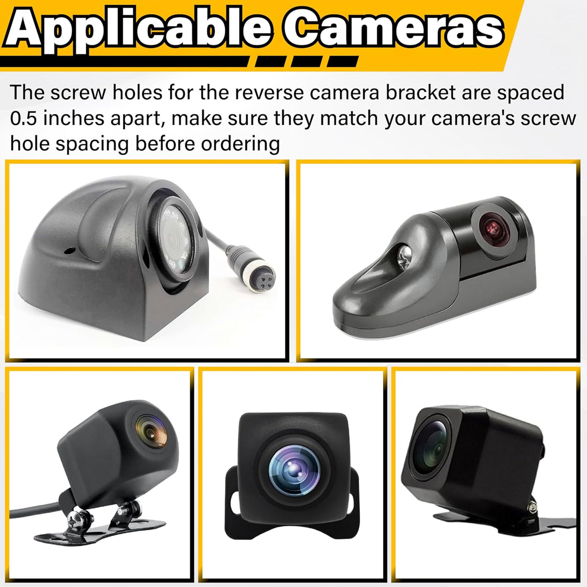 Backup Camera License Plate Mount, Rear Camera Back up Bracket, Universal Car Dash Cam Mirror Mount, Camera Mounting