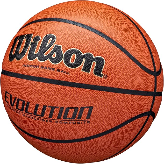 WILSON Evolution Indoor Game Basketballs - Size 5, Size 6 and Size 7
