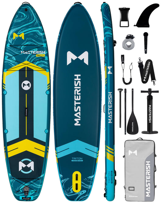 MASTERISH Extra Wide Inflatable Paddle Board 11’6 x 35’’ x 6’’, 450 LB High Weight Capacity SUP, Wide Stable Stand Up Paddle Board for Heavy People, Family & 2/3 Person, XL All-Around Paddleboard