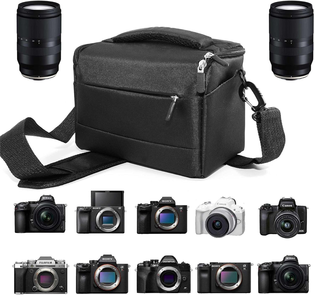 Compact Camera Bag Stylish, Shockproof, Versatile Shoulder Case for Men/Women DSLR, Mirrorless, and Digital Cameras