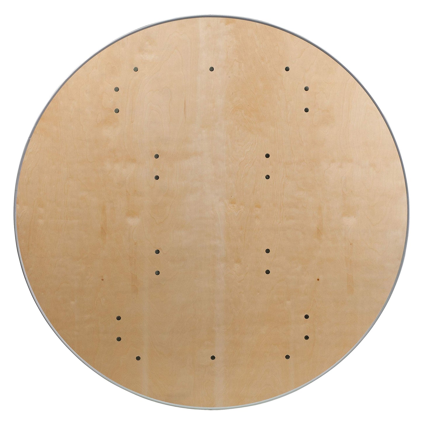 Flash Furniture Fielder 4-Foot Round HEAVY DUTY Birchwood Folding Banquet Table with METAL Edges