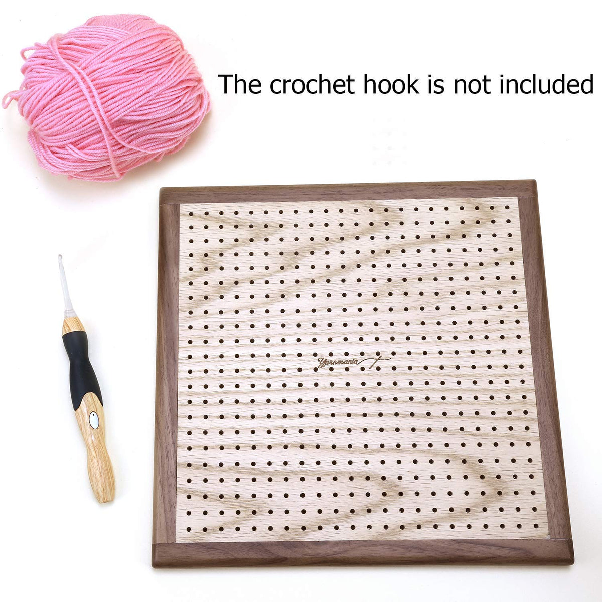 Yarn Mania - Premium Blocking Boards for Knitting with Grids - Handcrafted Wood Crochet Blocking Board (13 inches)