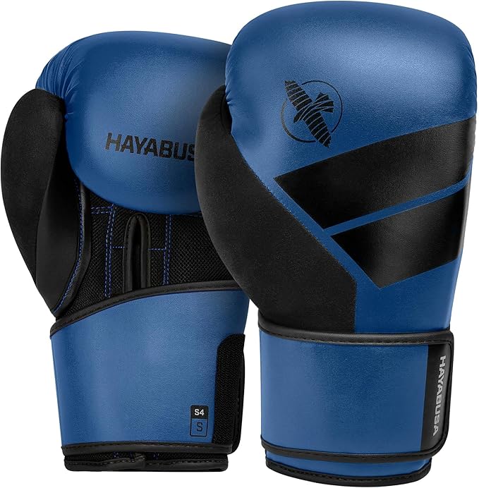 Hayabusa S4 PU Leather Boxing Gloves for Men, Women & Kids, 10oz, 12oz, 14oz, 16oz, Training, Sparring, Kickboxing, Fighting Sports, Taekwondo, MMA, Muay Thai & Arts